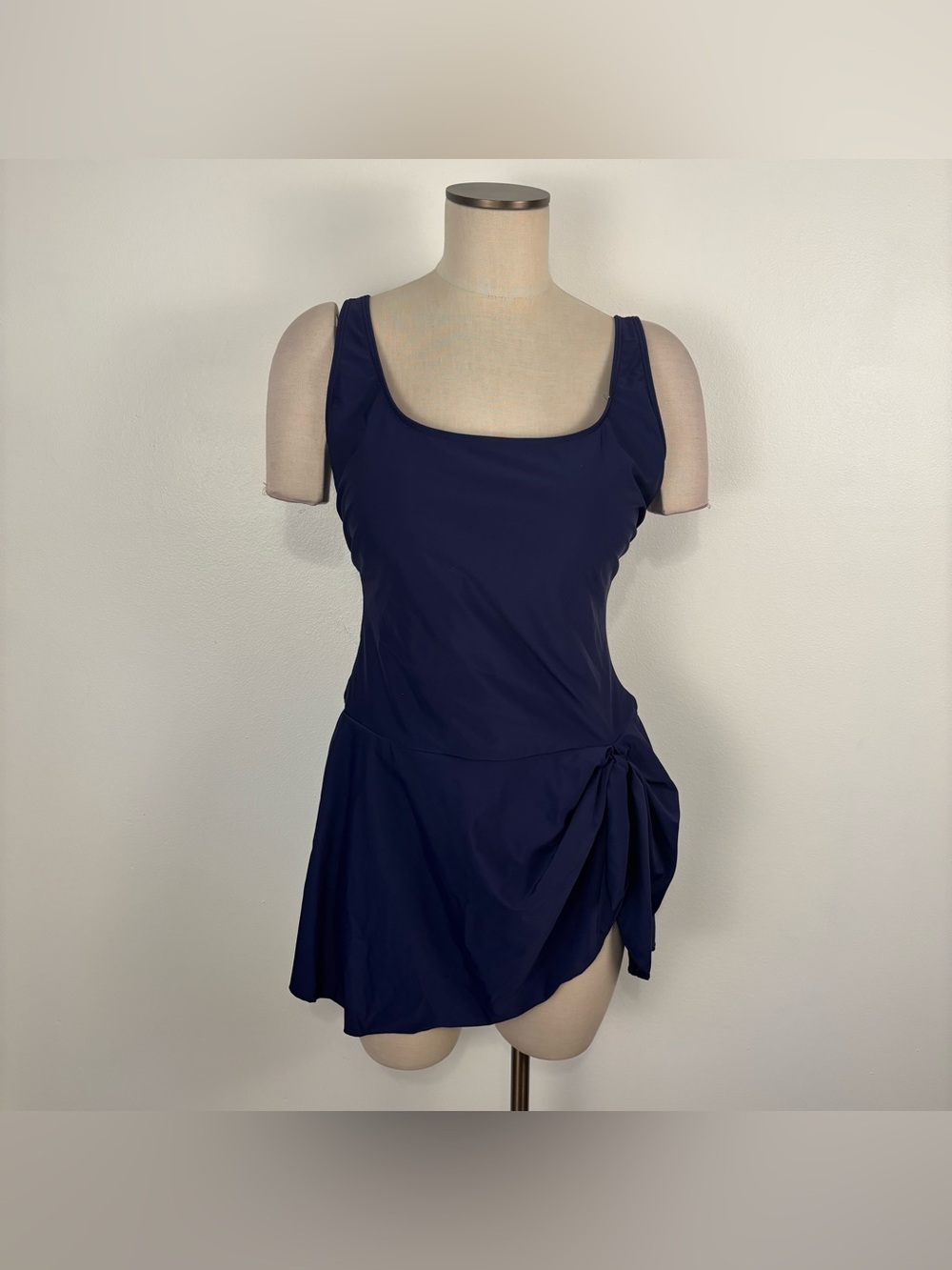 Eomenie Womens XL Swimdress One Piece Swim Navy Blue New with tags